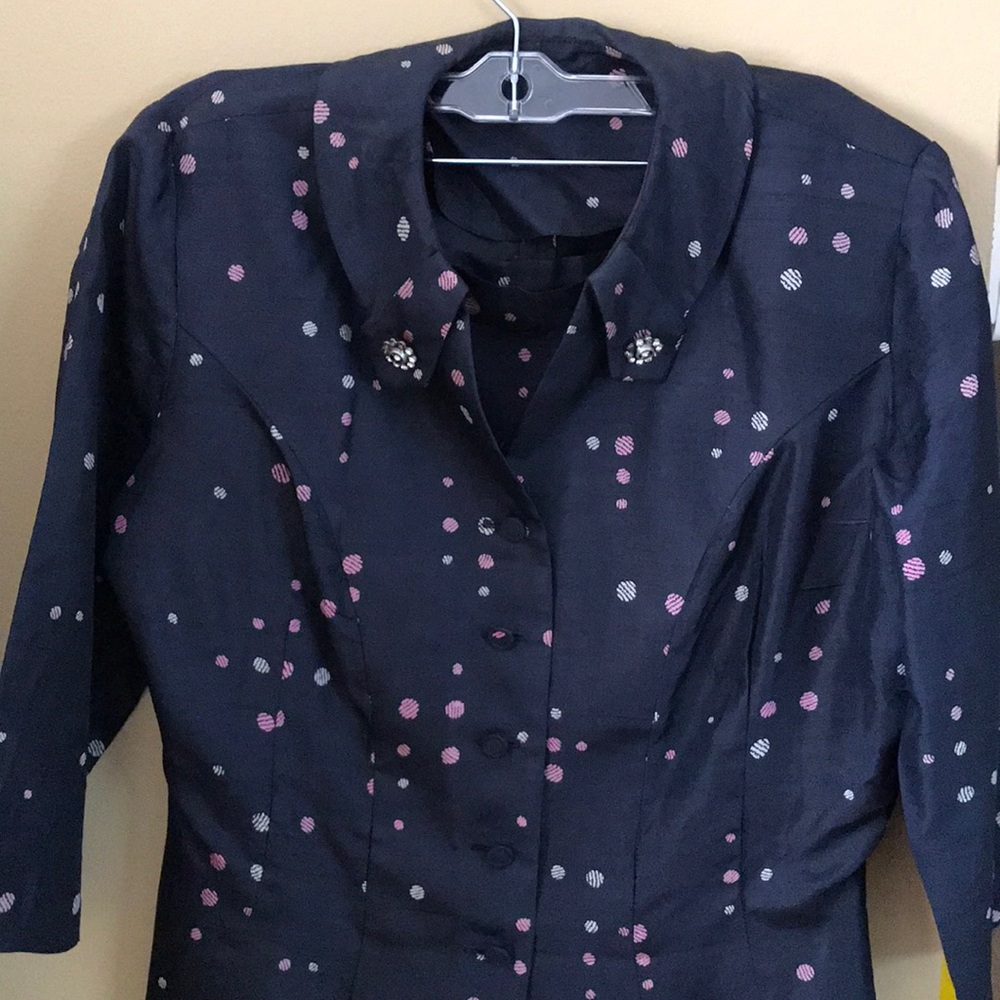 Navy blue suit